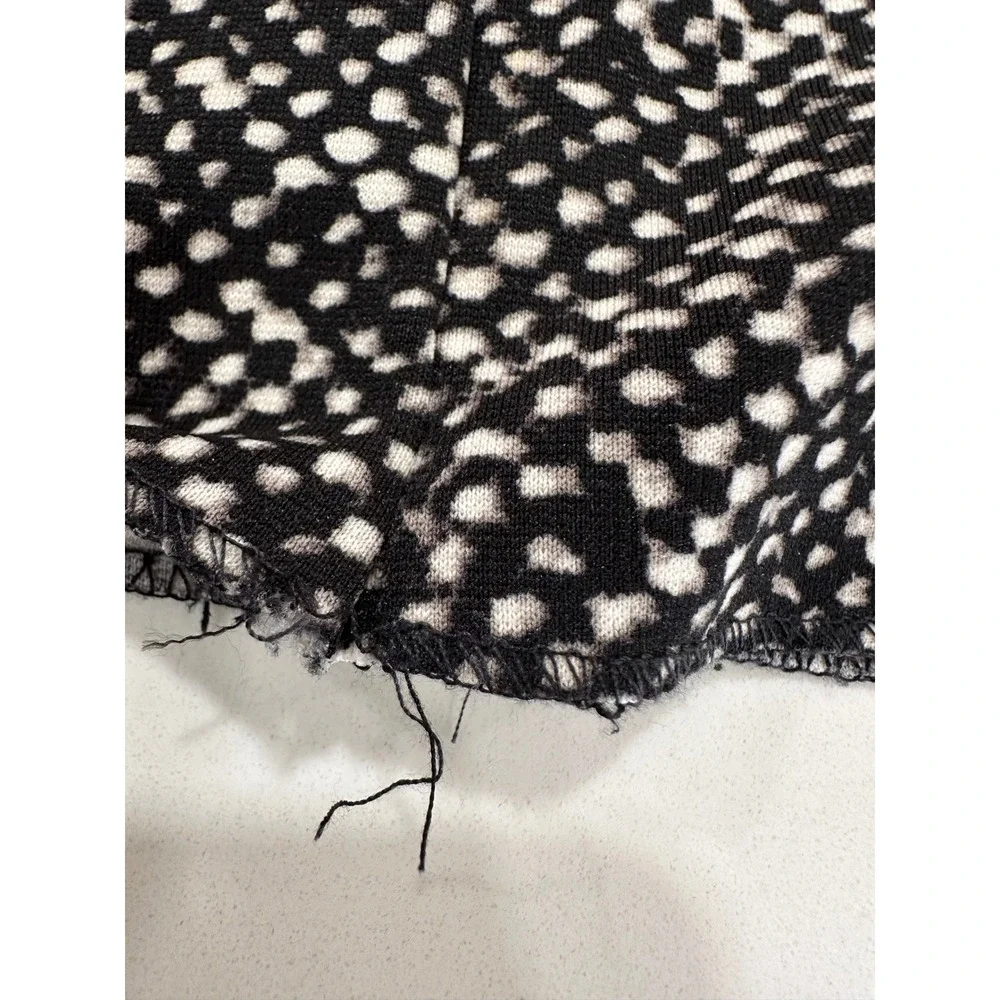 MICHAEL KORS Black White Pencil Skirt Gold Zip Detail Size 10‎